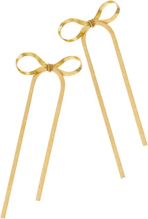 1 Pair Bow Dangle Earrings for Women Elegant Tassel Earrings Minimalist Formal Jewelry for Special Occasions Everyday Wear Fashionable Accessory