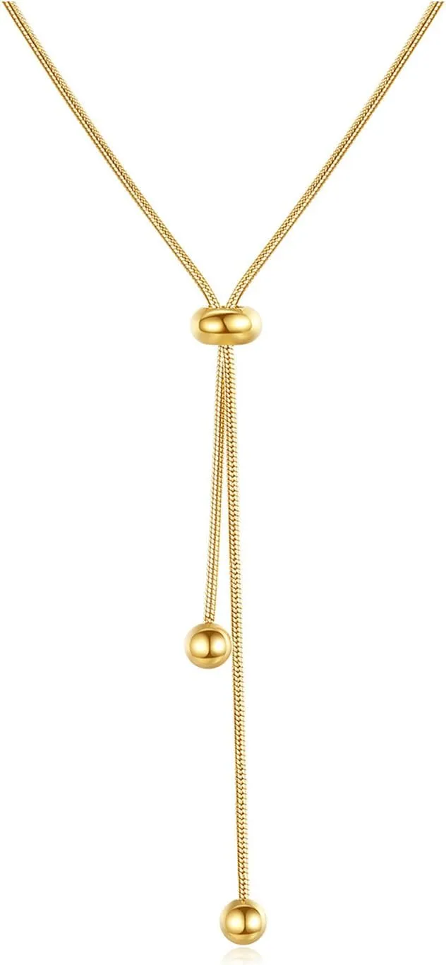 14k Gold Plated Chain Necklaces Dainty Flower Pendant Necklaces Handmade Adjustable Choker Necklaces for Women Jewelry