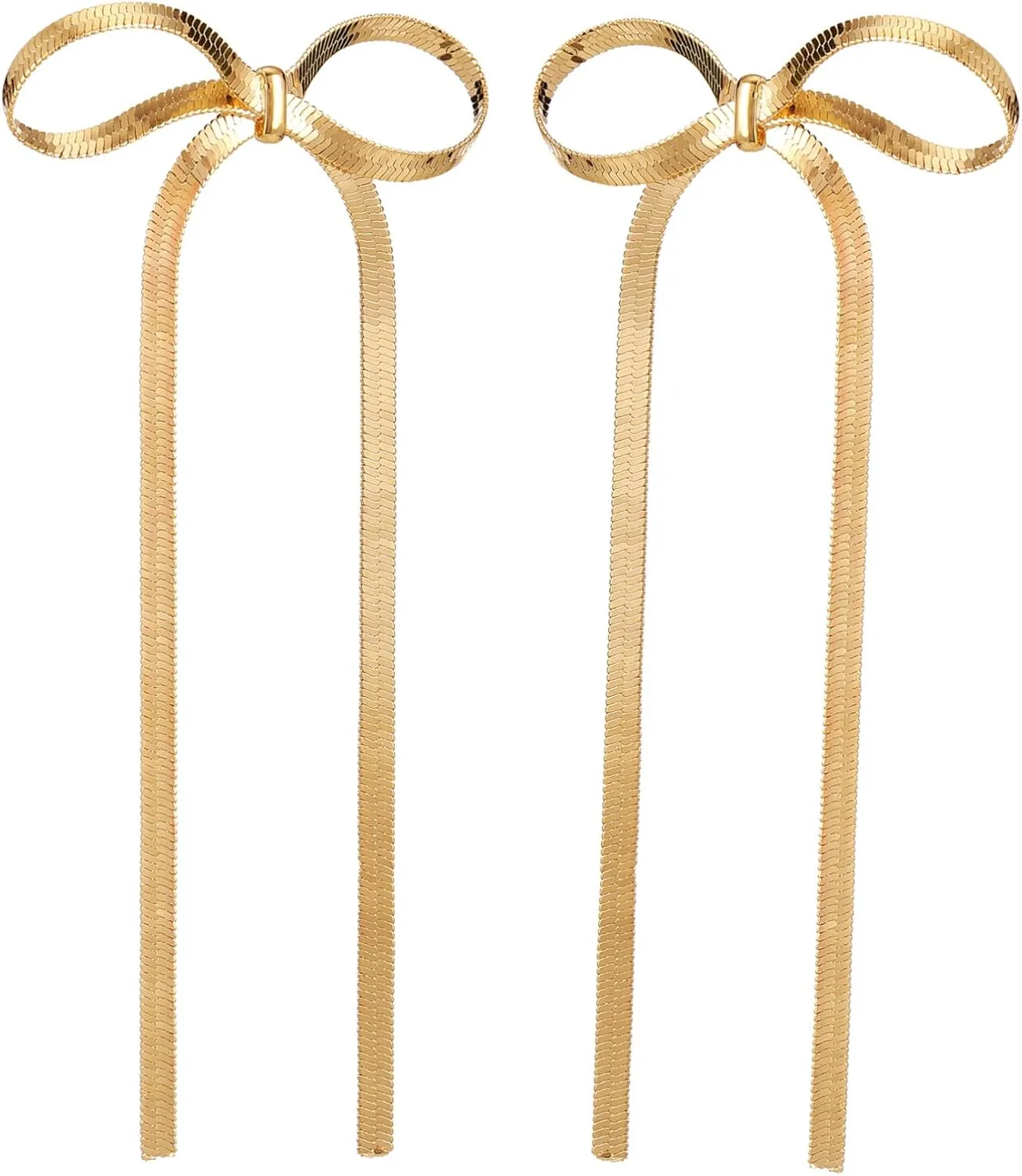 1Pair Bow Drop Earrings for Women Stylish Dangle Ribbon Earrings Minimalist Design for Special Occasions present for Valentine Day Weddings and Daily Wear
