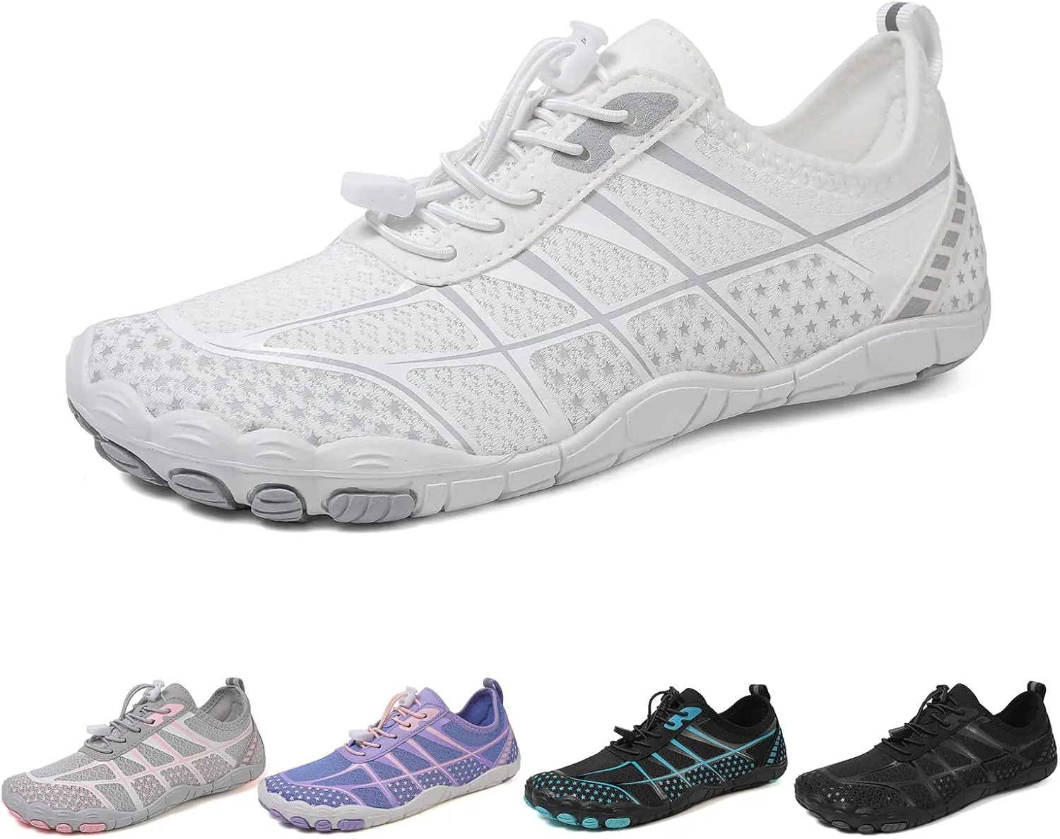 2025 New Hike Barefoot Shoes for Women Men,Outdoor Quick-Dry Swimming Trail Water Shoes,Non-Slip Water-Resistant Athletic Hiking Footwear,Wide Toe Box Comfortable Adjustable Grounded Footwear