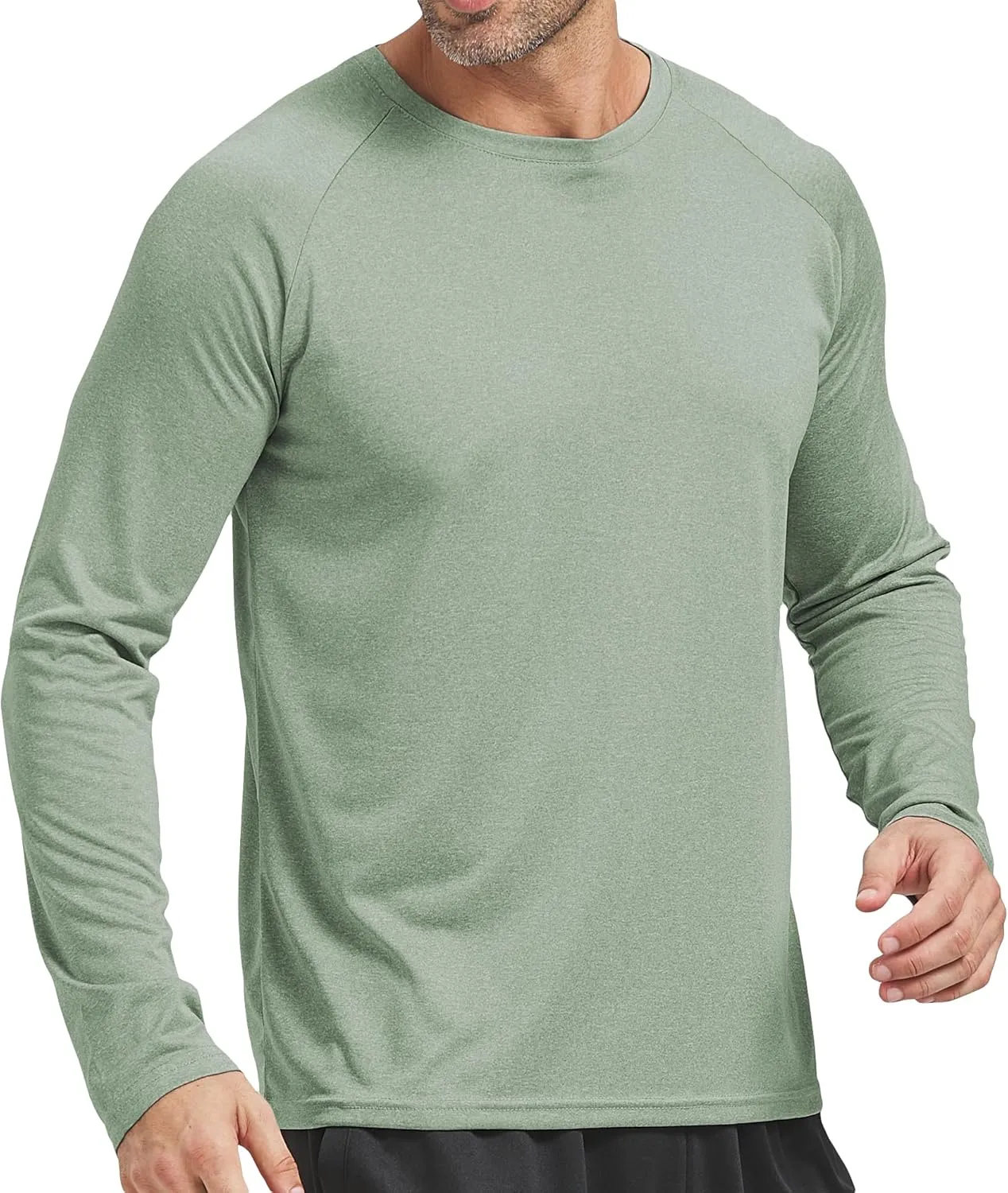 4 Pack Men's Dry Fit T Shirts Athletic Running Gym Workout Long Sleeve T Shirts for Men