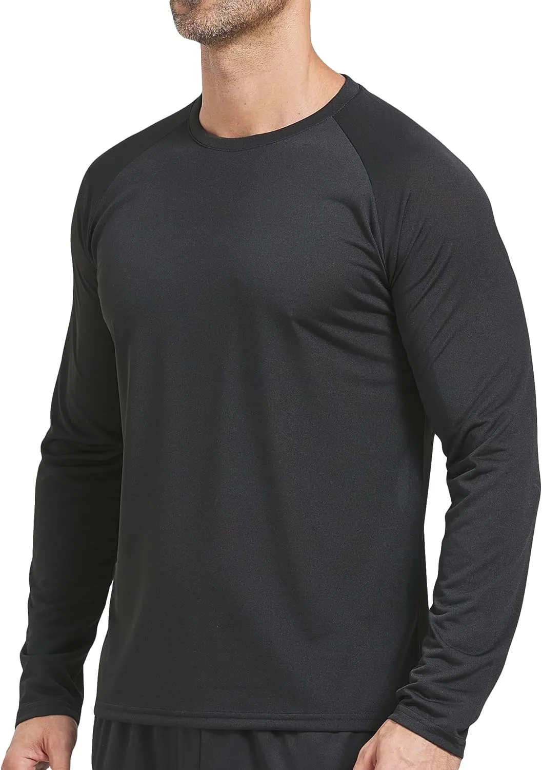 4 Pack Men's Dry Fit T Shirts Athletic Running Gym Workout Long Sleeve T Shirts for Men