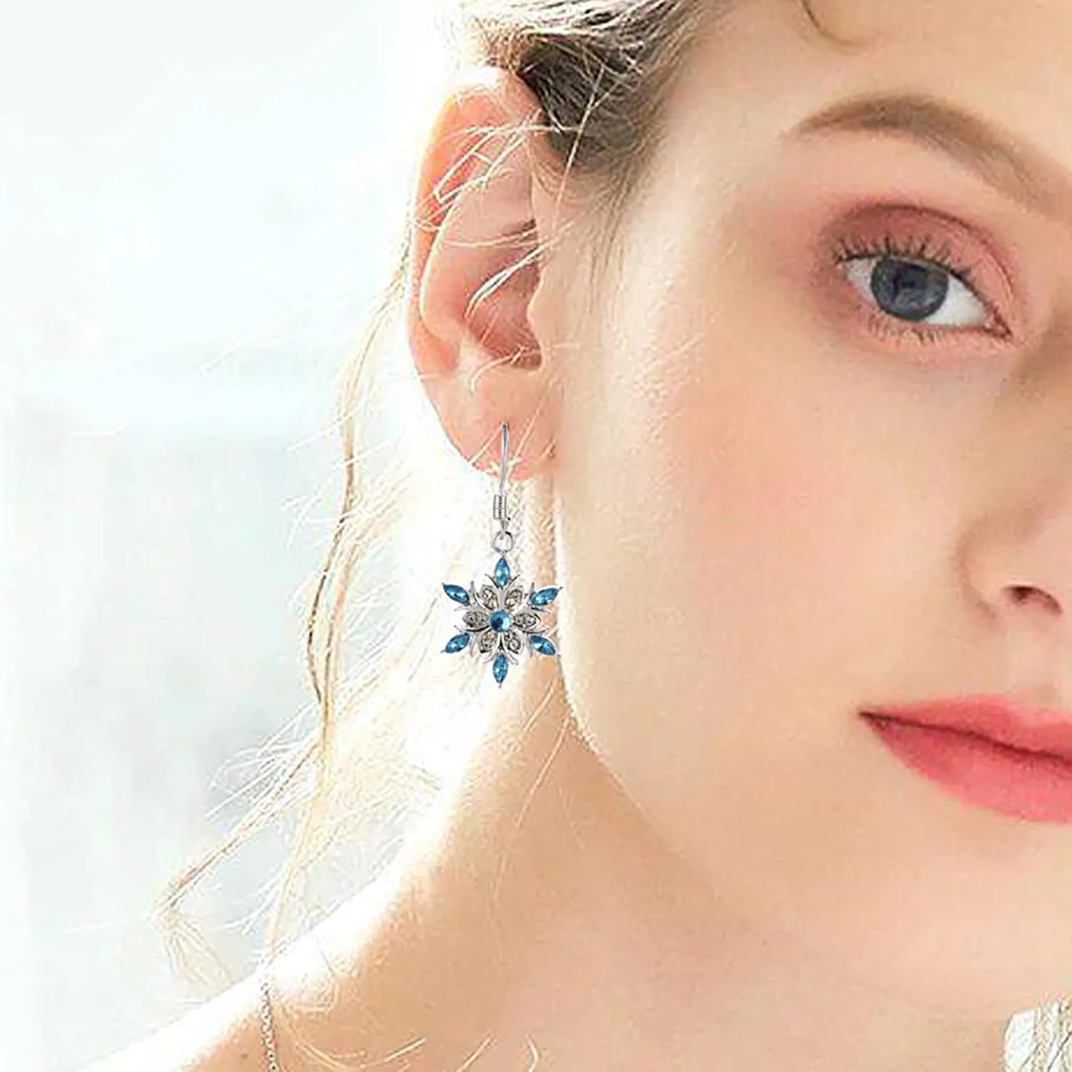 925 Sterling Silver Dangle Earrings for Women,Simulated Diamond Cubic Zirconia Drop Earrings Dainty Jewelry Gifts for Her Mom