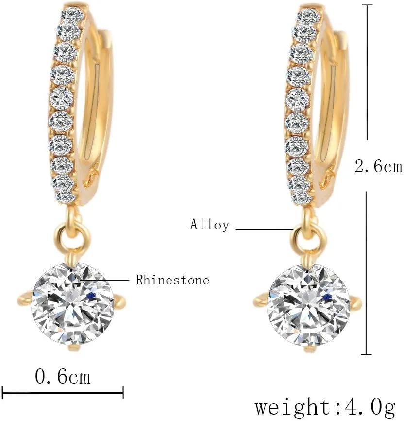 925 Sterling Silver Dangle Earrings for Women,Simulated Diamond Cubic Zirconia Drop Earrings Dainty Jewelry Gifts for Her Mom