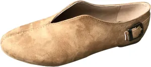 AMDBEL Flats Shoes Women Dressy Comfortable Women Pointed Toe Single Shoes Suede Flock Casual Buckle Strap Loafers Shoes