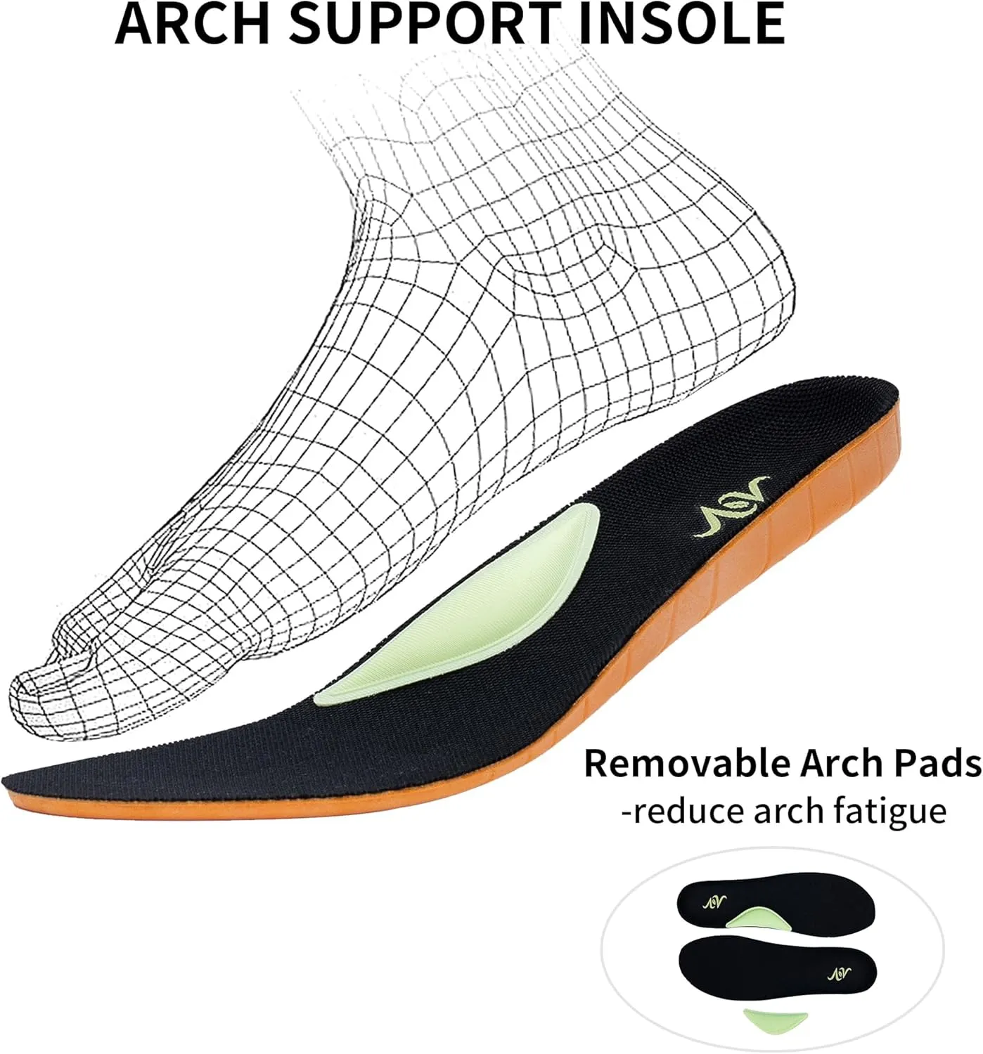 AOV Womens Walking Shoes with Arch Support Plantar Fasciitis Sneakers Gym Tennis for Foot and Heel Pain Relief