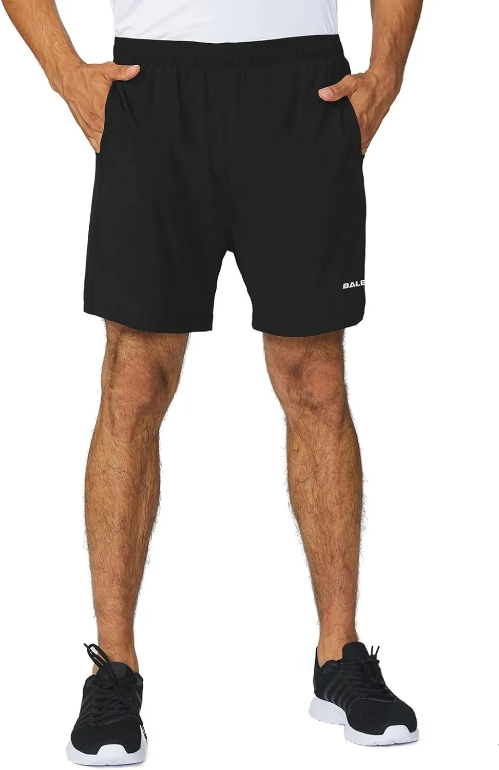 baleaf Men's 5" Running Athletic Shorts for Workout Gym Tennis Sports Lightweight Quick Dry with Zipper Pocket