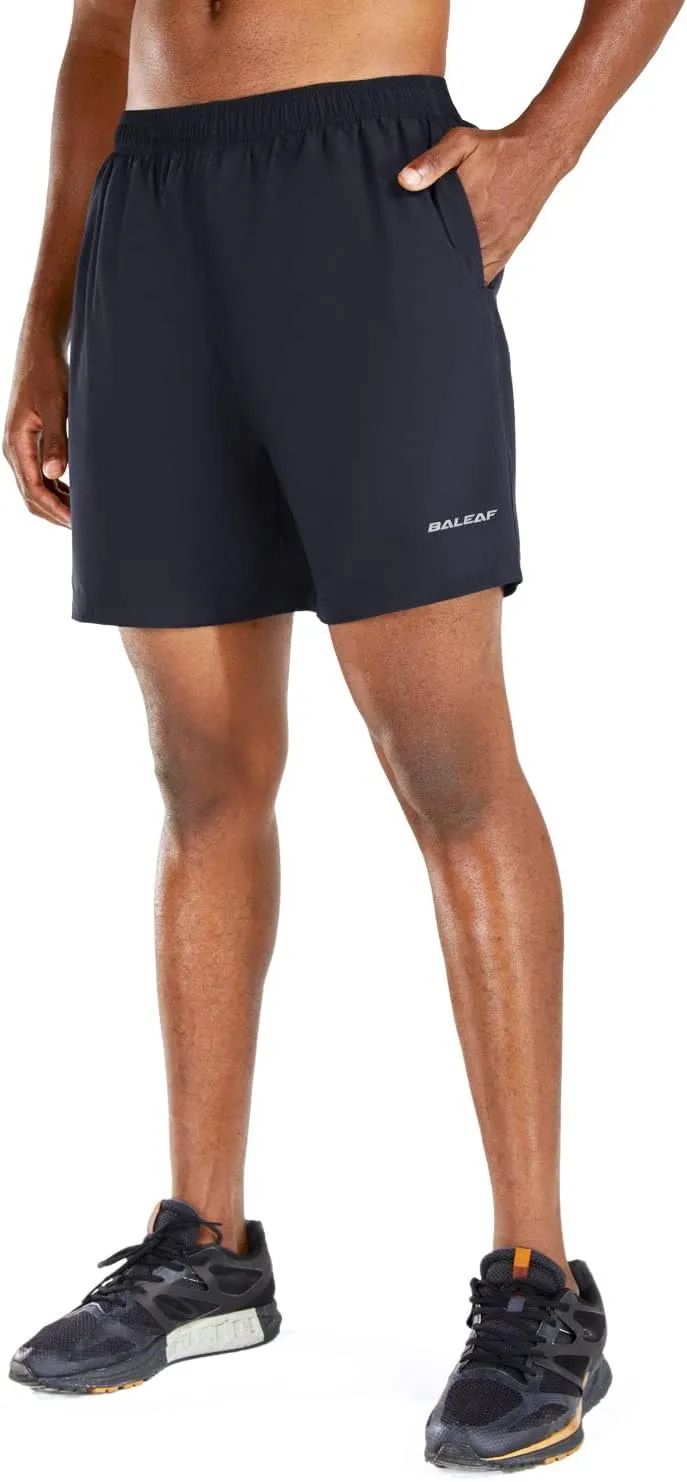 baleaf Men's 5" Running Athletic Shorts for Workout Gym Tennis Sports Lightweight Quick Dry with Zipper Pocket