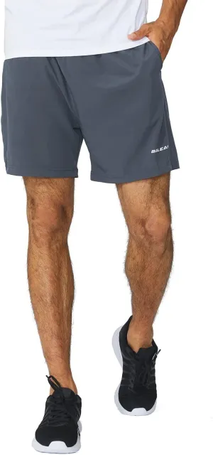 baleaf Men's 5" Running Athletic Shorts for Workout Gym Tennis Sports Lightweight Quick Dry with Zipper Pocket
