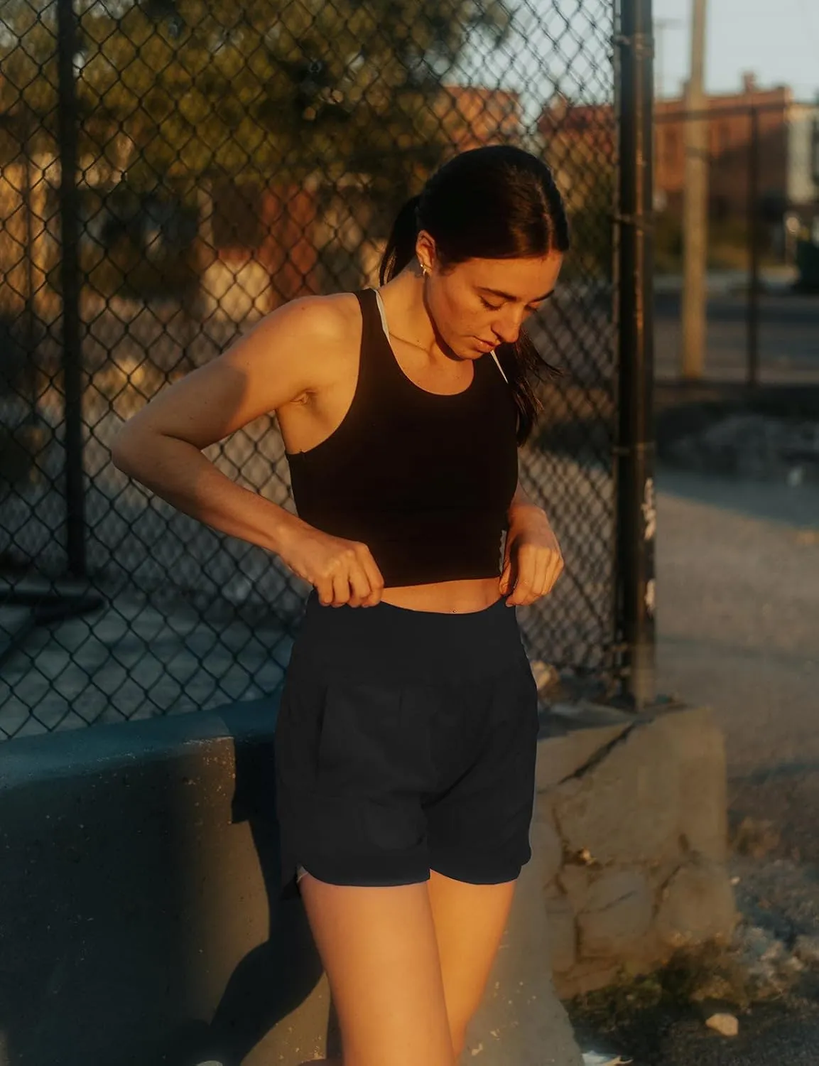 baleaf Women's 5" Workout Shorts Gym Running Shorts Athletic with Liner High Waistband Quick Dry Sports Zipper Pockets