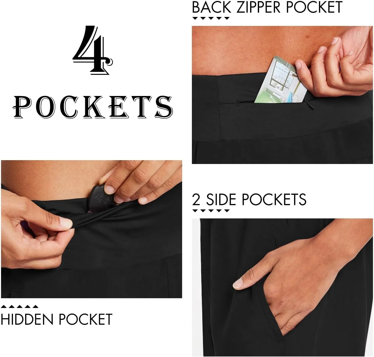 baleaf Womens' 7" Long Running Athletic Shorts with Liner High Waist Workout Gym Quick Dry Soft Split Leg Zipper Pocket