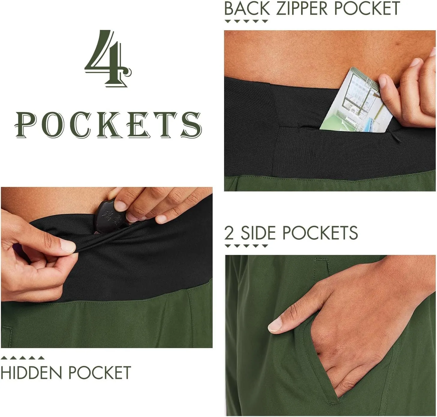 baleaf Womens' 7" Long Running Athletic Shorts with Liner High Waist Workout Gym Quick Dry Soft Split Leg Zipper Pocket