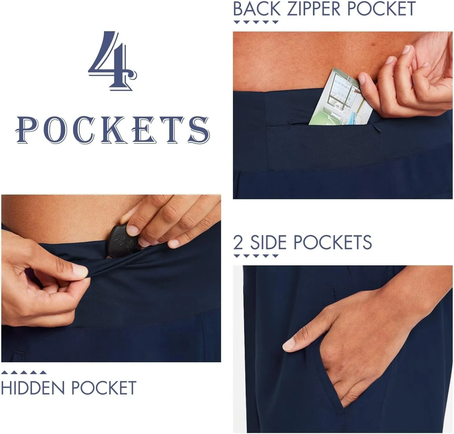 baleaf Womens' 7" Long Running Athletic Shorts with Liner High Waist Workout Gym Quick Dry Soft Split Leg Zipper Pocket