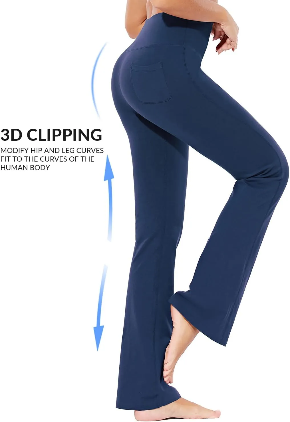 baleaf Womens Cotton Flare Yoga Pants High Waisted Bootcut Bell Bottom Leggings Dressy Work Office Trousers