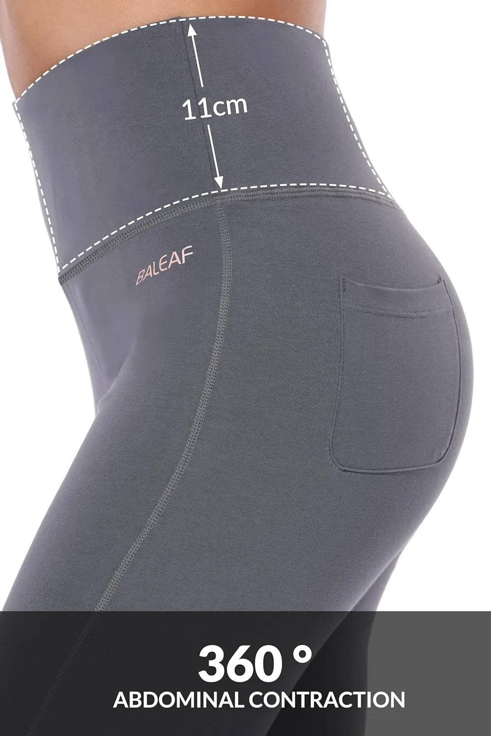 baleaf Womens Cotton Flare Yoga Pants High Waisted Bootcut Bell Bottom Leggings Dressy Work Office Trousers