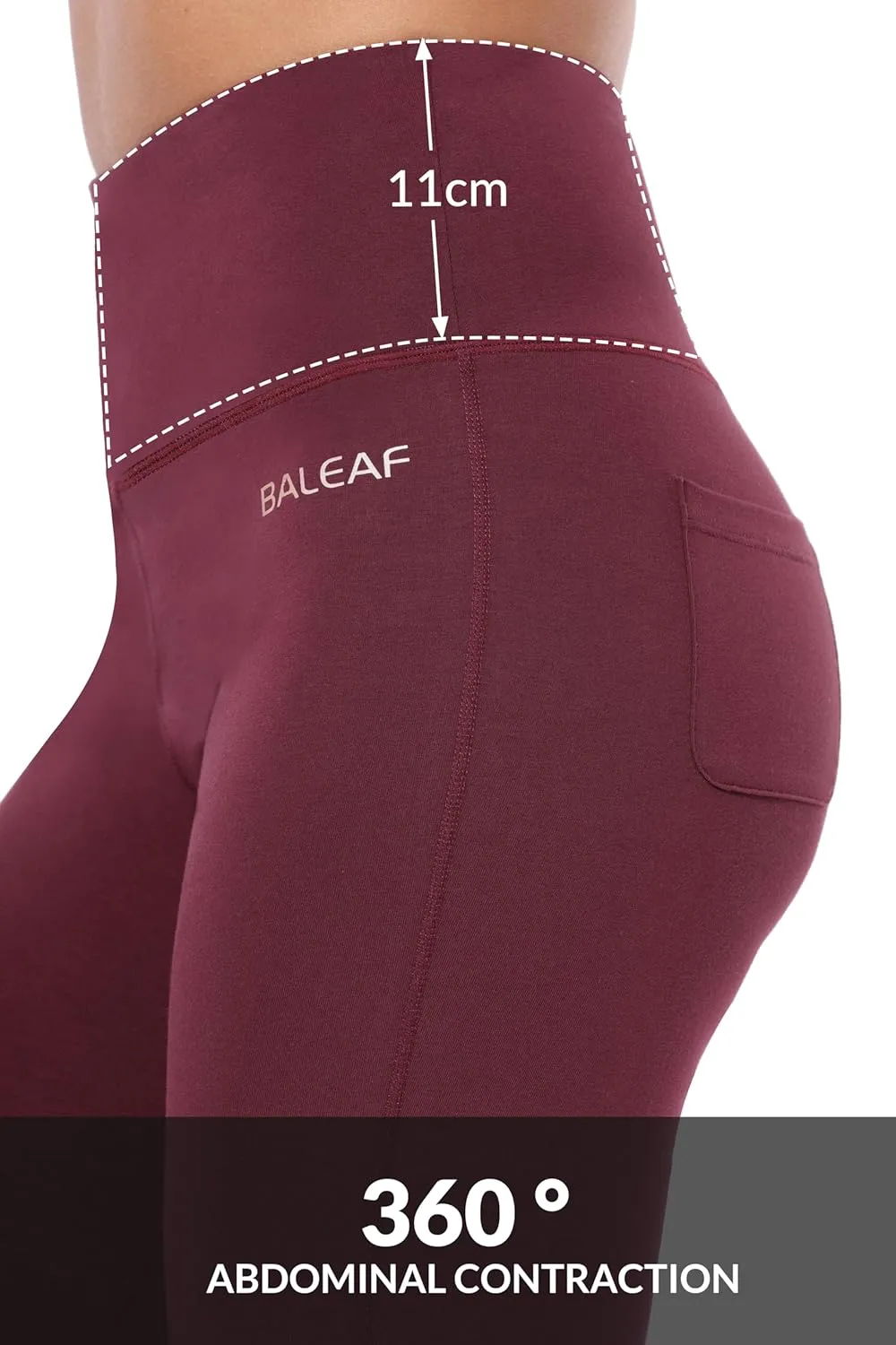 baleaf Womens Cotton Flare Yoga Pants High Waisted Bootcut Bell Bottom Leggings Dressy Work Office Trousers