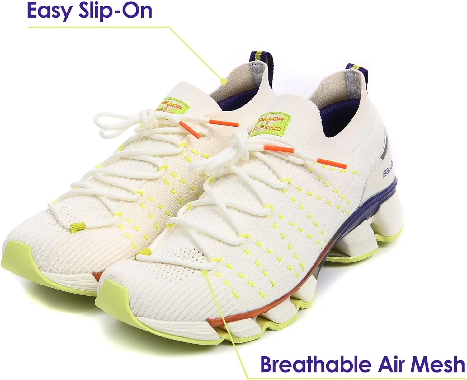 BALLOP TIVAT 2.0 Unisex Walking Shoes, Arch Support Sneakers for Women Men