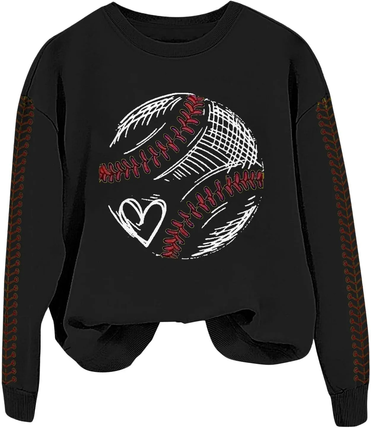 Baseball Mom Sweatshirt for Women Game Day Long Sleeve Crewneck Graphic Pullover Tops Softball Mama Shirt