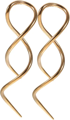 Beaupretty 2Pcs Spiral Threader Earrings Handmade Twisted Dangle Jewelry for Casual Formal Occasions Stylish Minimalist Design Special Events Long Dangling Earrings