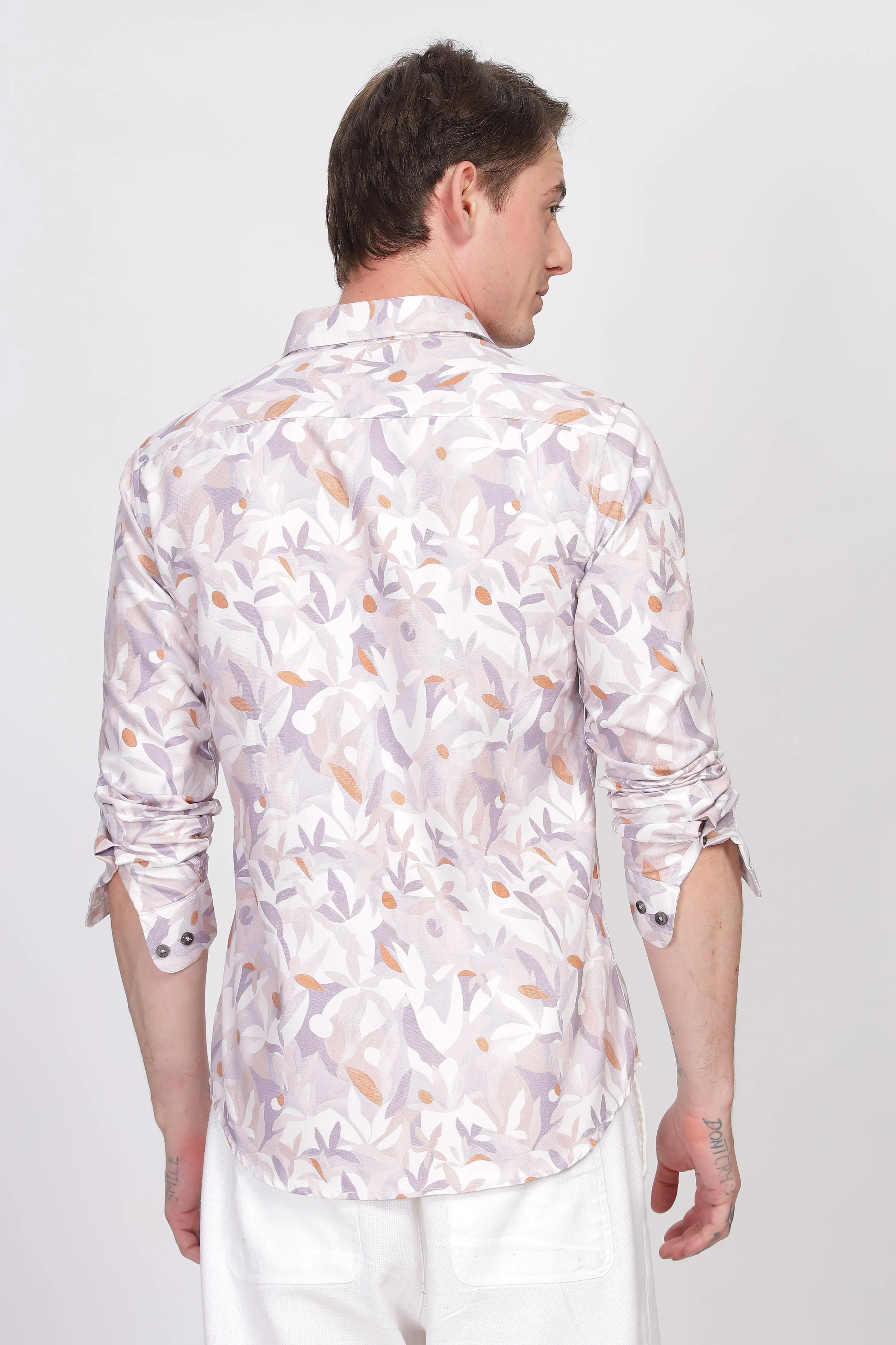 Bloom Floral Lite Lavender Printed Shirt