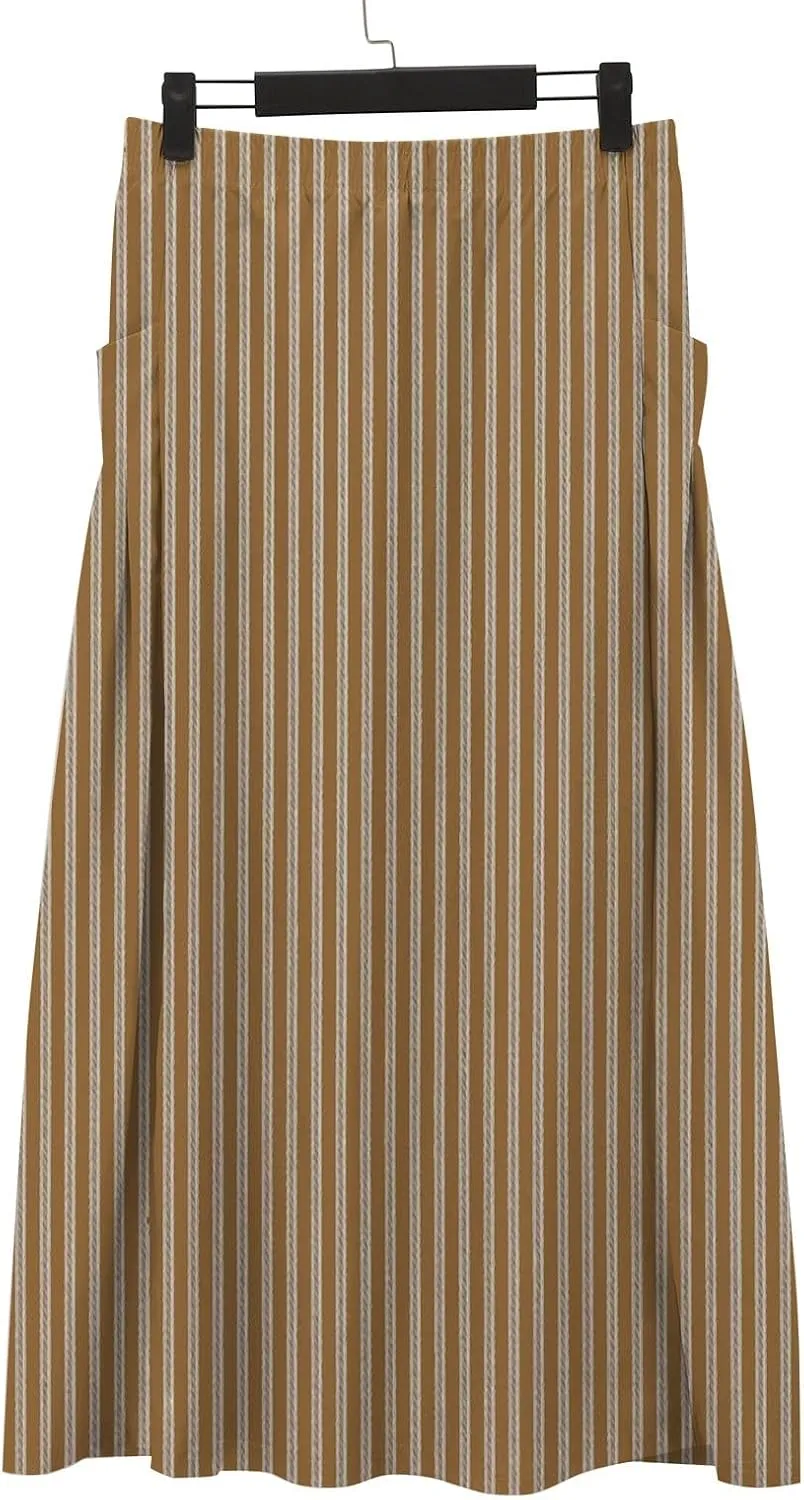 Boho Floral Maxi Skirts Women Elastic High Waist Tiered Pleated Flowy Long Summer Casual Beach Skirt