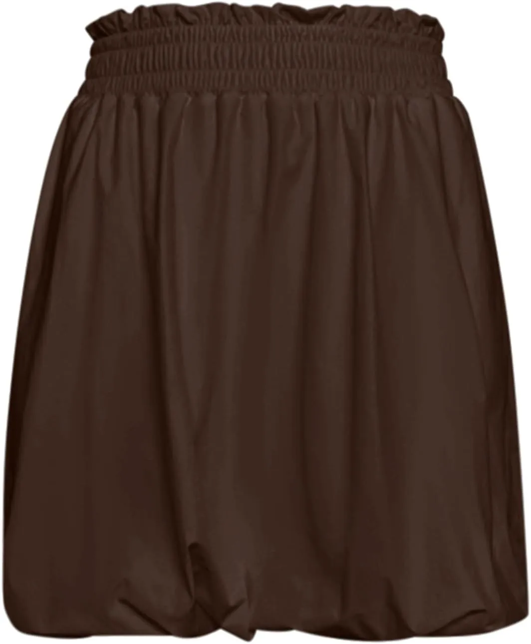Bubble Skorts for Women Baggy High Waisted Elastic Waist Wide Leg Skirts Comfortable Casual Lighwteight Ruched Skorts