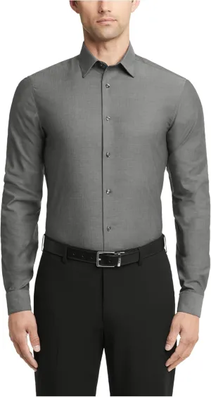 Calvin Klein Men's Dress Shirt Herringbone Stretch