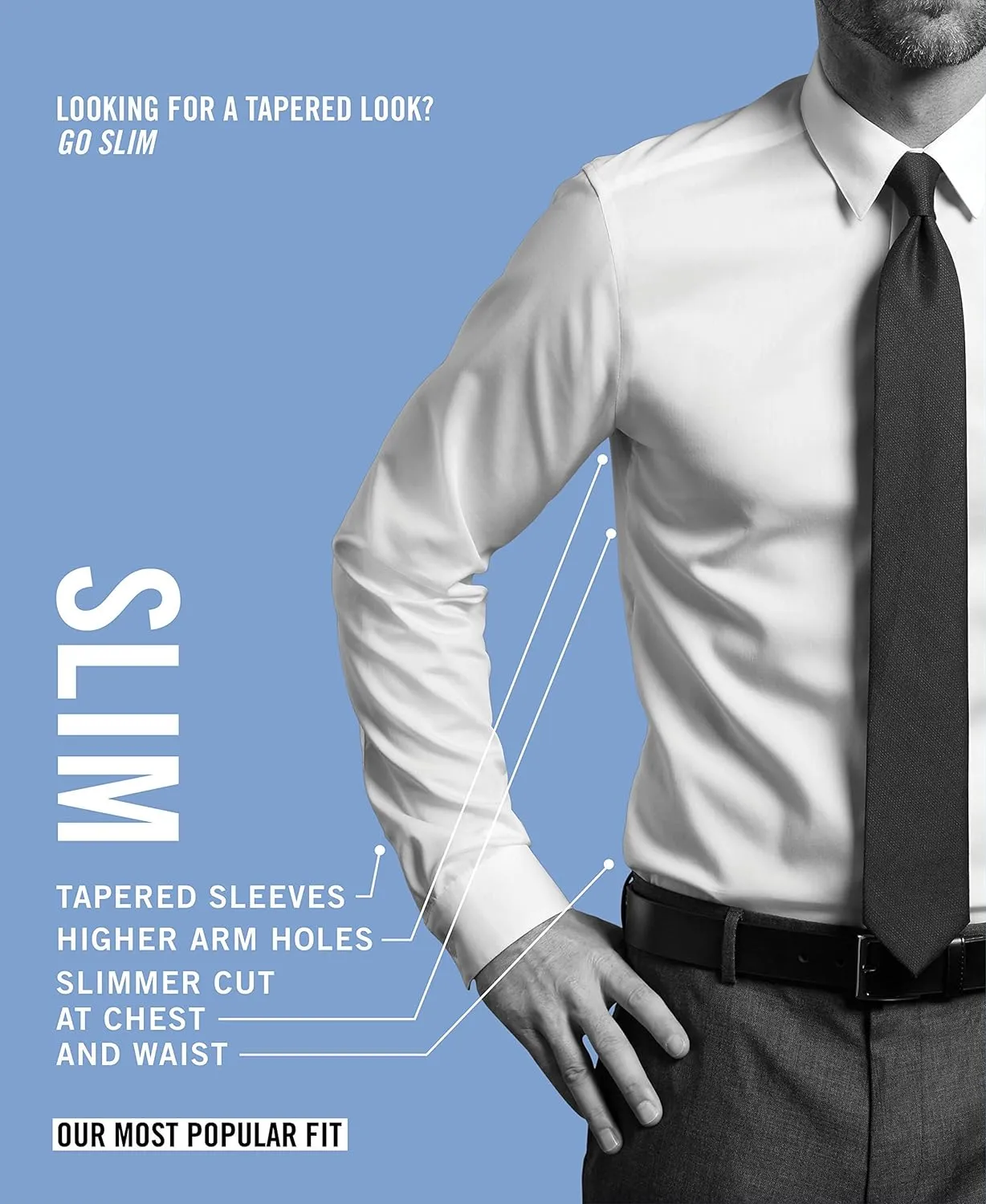 Calvin Klein Men's Dress Shirt Slim Fit Non Iron Herringbone French Cuff