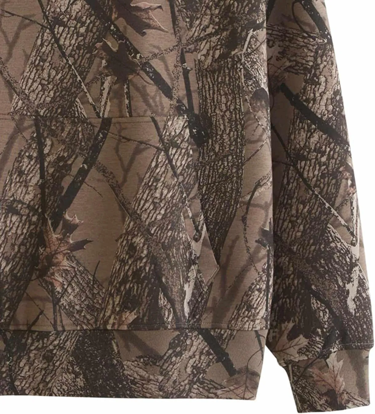 Camo Hoodie Womens Maple Leaf Print Oversized Hooded Sweatshirt Long Sleeve Fleece Pullover Sweatshirts with Pocket