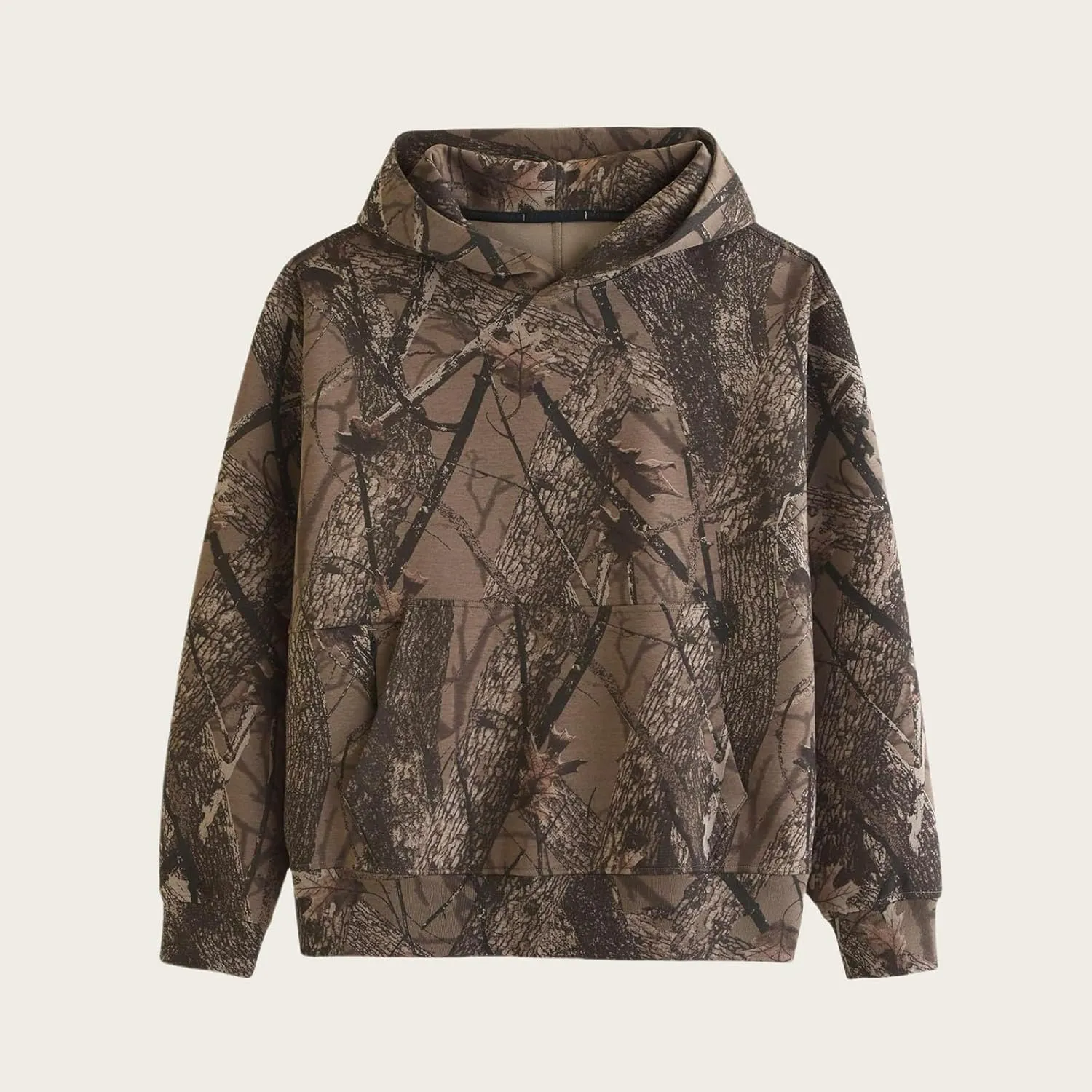 Camo Hoodie Womens Maple Leaf Print Oversized Hooded Sweatshirt Long Sleeve Fleece Pullover Sweatshirts with Pocket