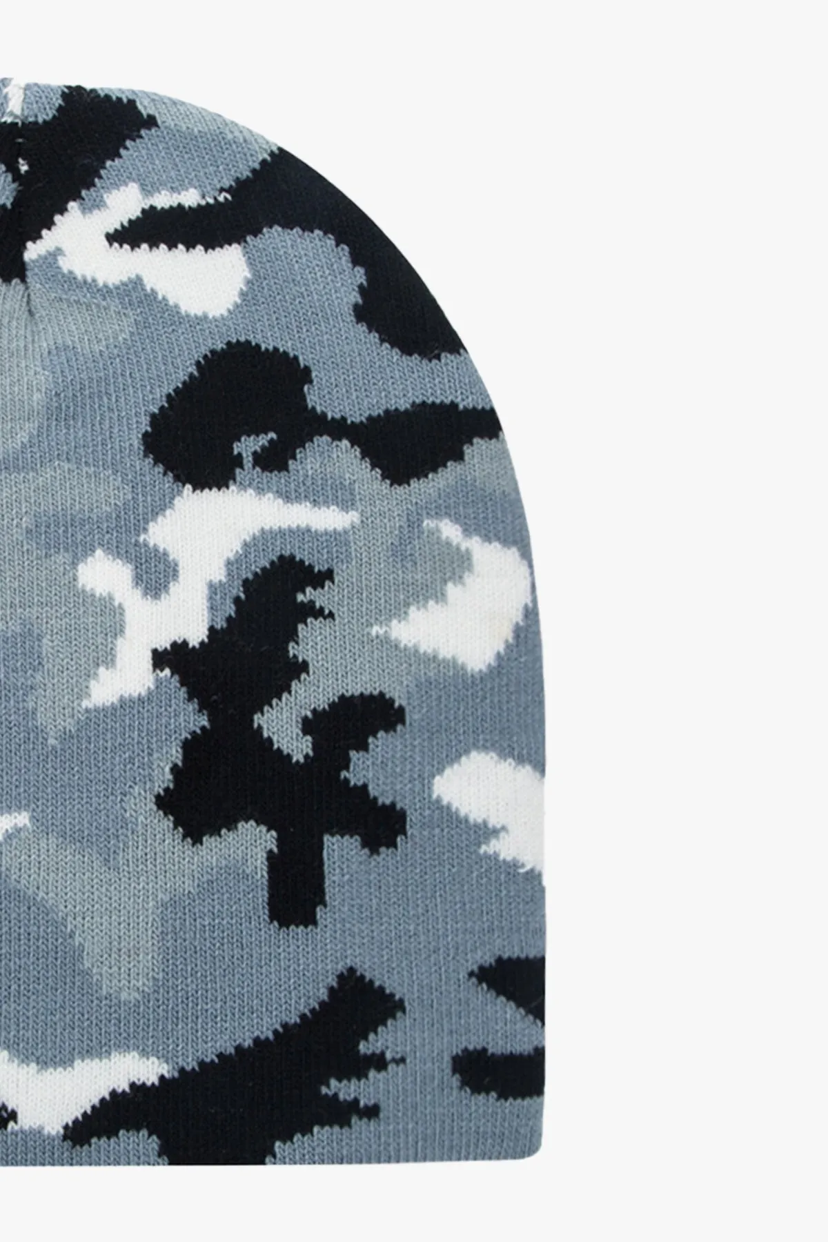 Camouflage Sky Blue Knitted Beanie - W22 - UBH0016