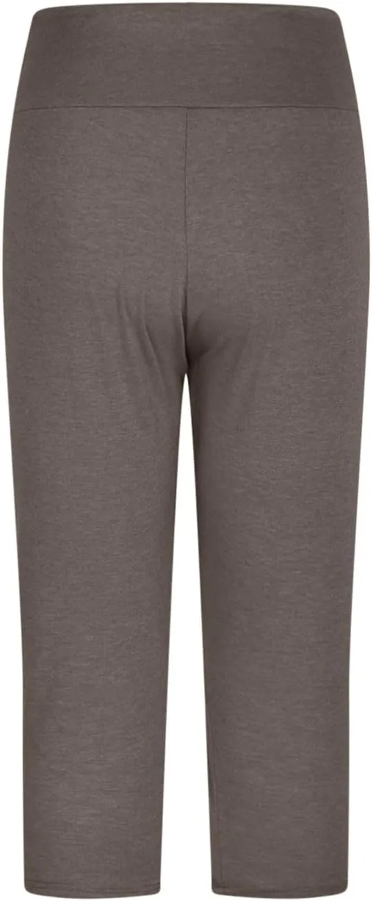 Capri Pants Women Cropped Legging 3/4 Length Plain Cropped Trousers Elasticated Waist Underpants Workout