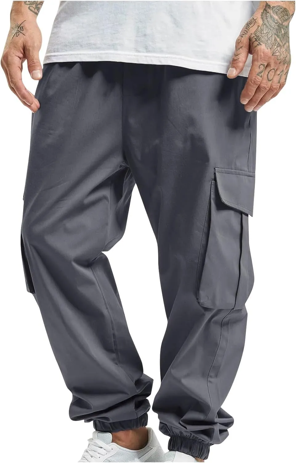Cargo Pants for Men Slim Fit Mens Hiking Pants Casual Lightweight Joggers Work Pants Multi-Pocket Military Pants