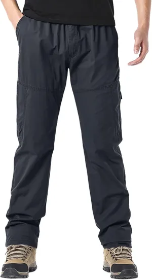 Cargo Pants for Men,Men's Drawstring Flap Pocket Pants Elastic Waist Long Pants Letter Graphic Street Cargo Pants