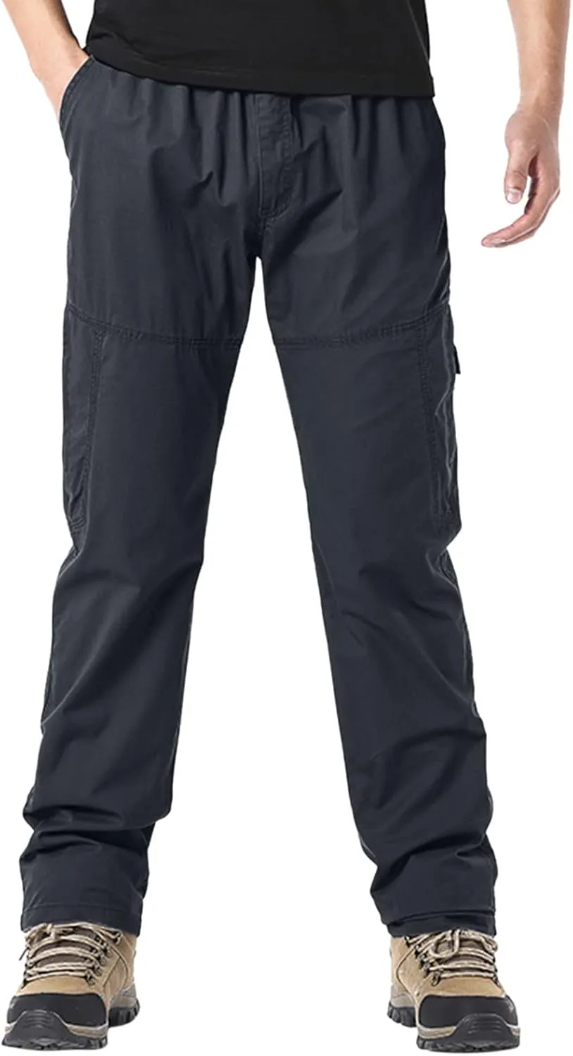 Cargo Pants for Men,Men's Drawstring Flap Pocket Pants Elastic Waist Long Pants Letter Graphic Street Cargo Pants