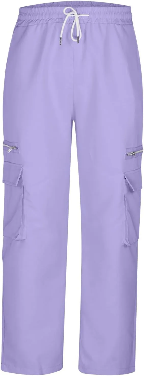 Cargo Work Trousers for Men Smart Casual Pants Straight Leg Pant Elastic Waist Trousers Gym Sweatpants Outdoor
