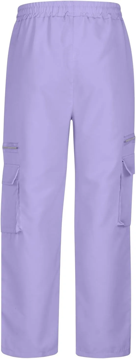 Cargo Work Trousers for Men Smart Casual Pants Straight Leg Pant Elastic Waist Trousers Gym Sweatpants Outdoor