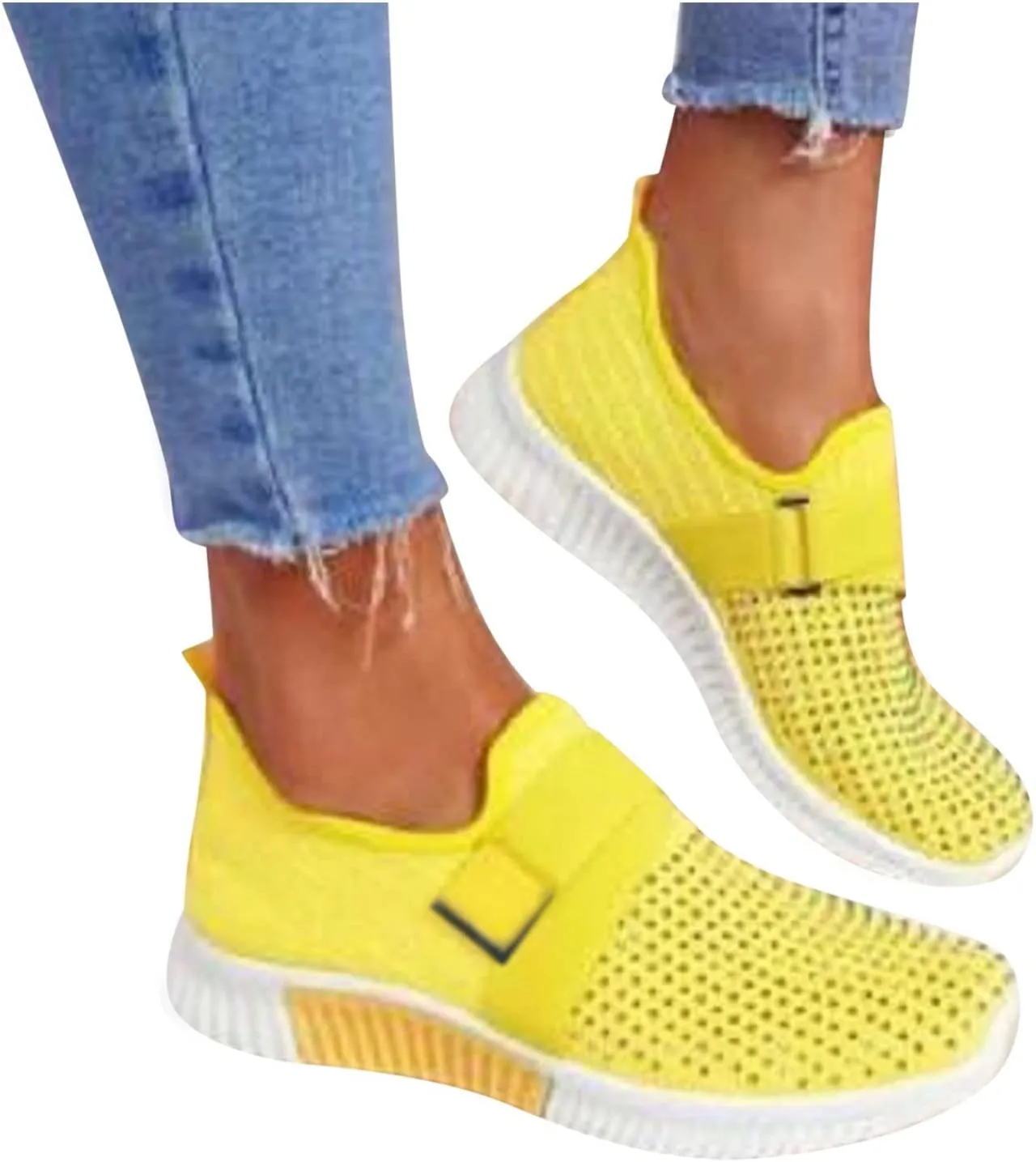 Cathalem Gym Shoes for Women Workout Memory Foam Walking Shoes Running Classic Slip On Athletic Tennis Sneakers