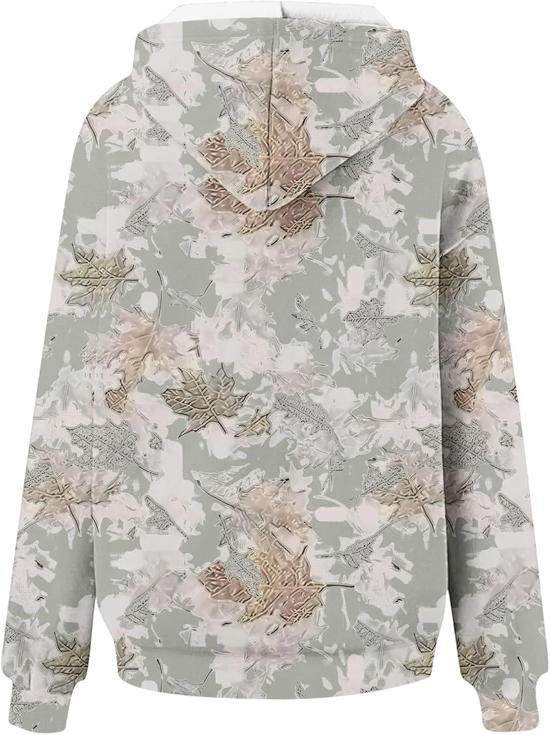 Ceboyel Womens Camo Oversized Hoodies Maple Leaf Hooded Sweatshirt Trendy Cute Hoodie Teen Girls Fashion Clothing 2024