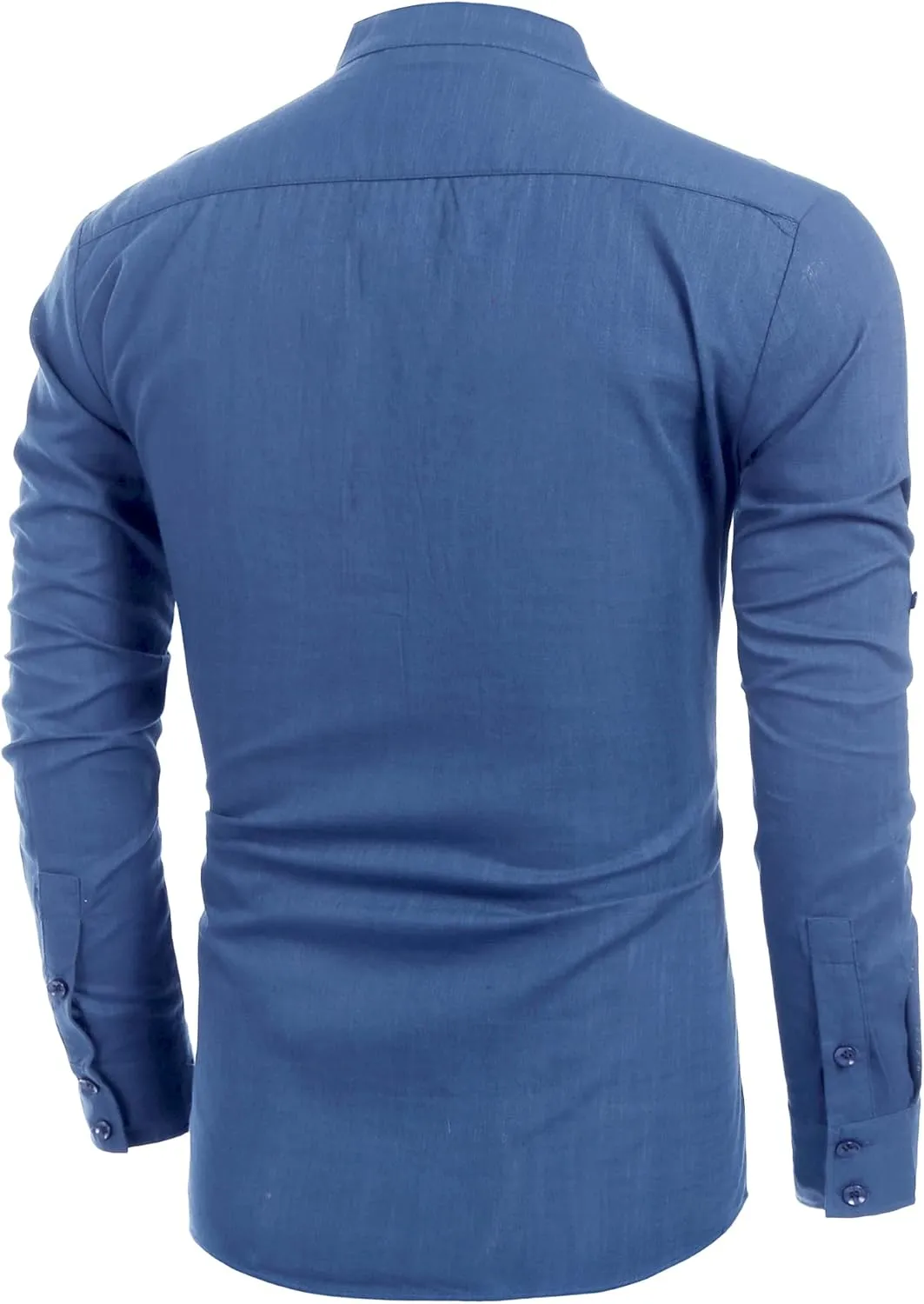 COOFANDY Men's Cotton Linen Henley T-Shirts Long Sleeve Hippie Casual Beach T-Shirts