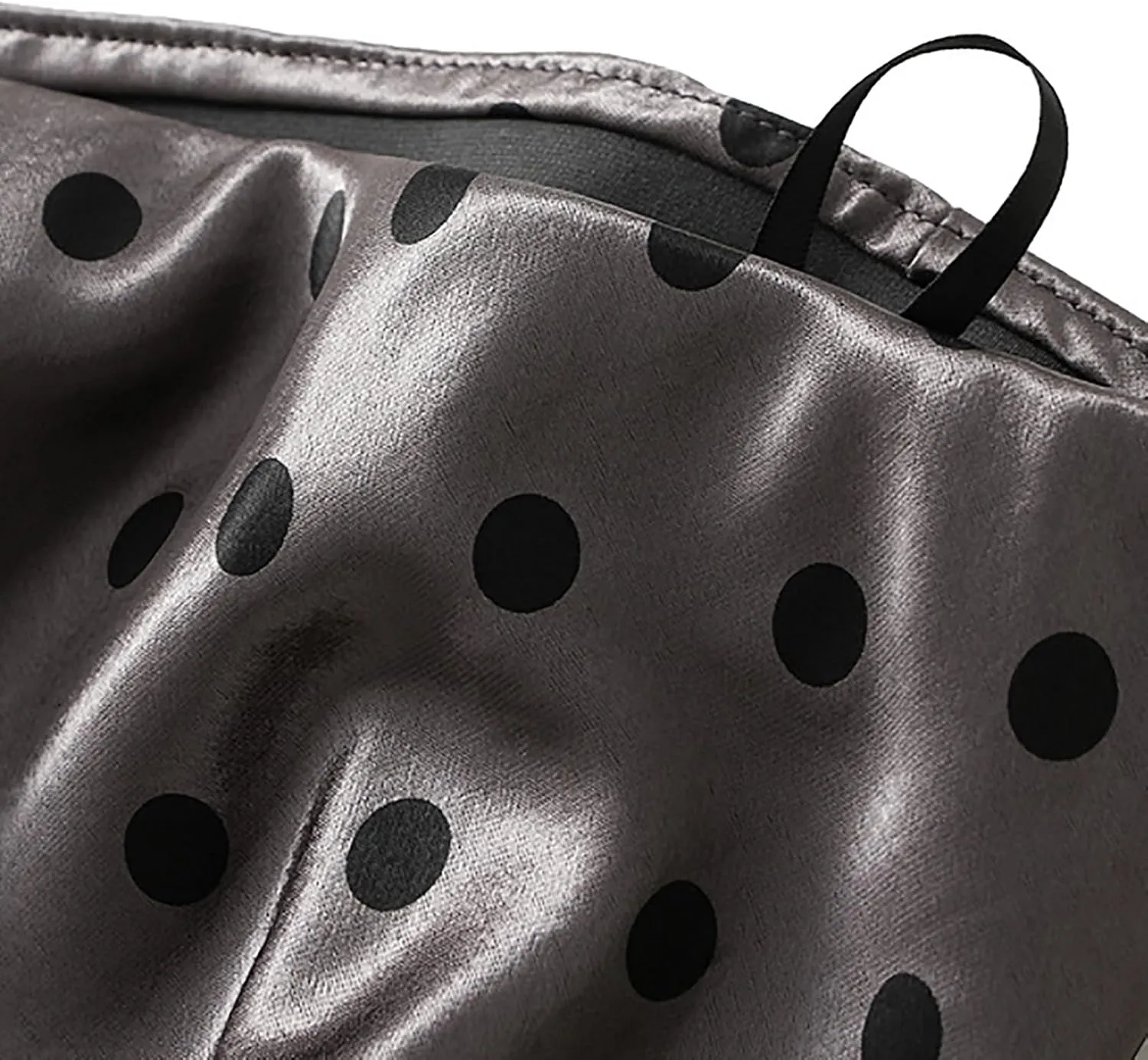 CORIRESHA Women's Elegant Polka Dot Skirt Elasticized Waistband Flowy Maxi Satin Skirt