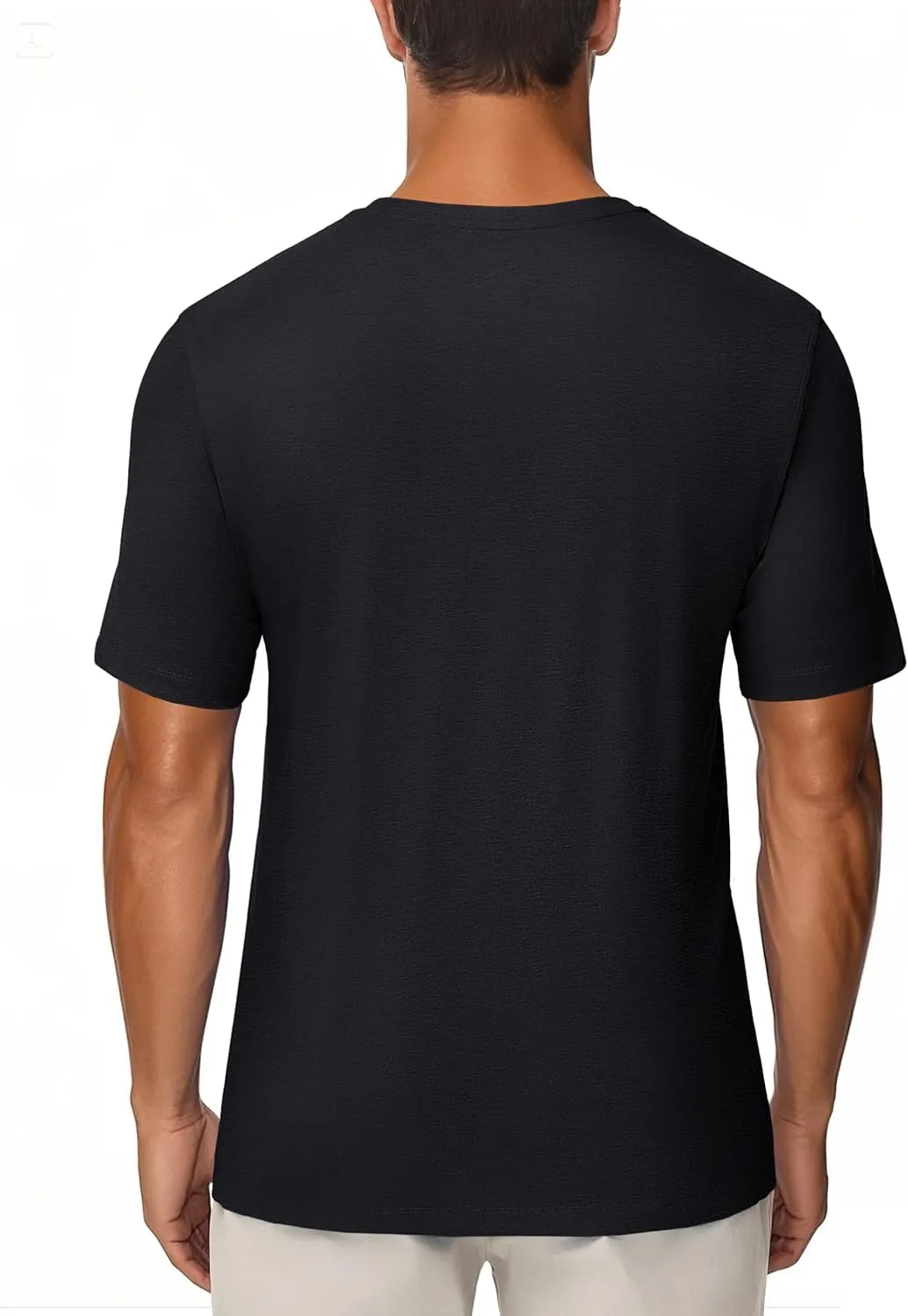 Cotrasen Men's T-Shirts Cotton Short Sleeve T Shirts for Men UPF 50  Moisture Wicking T-Shirt Casual Crew Neck Pocket Tee