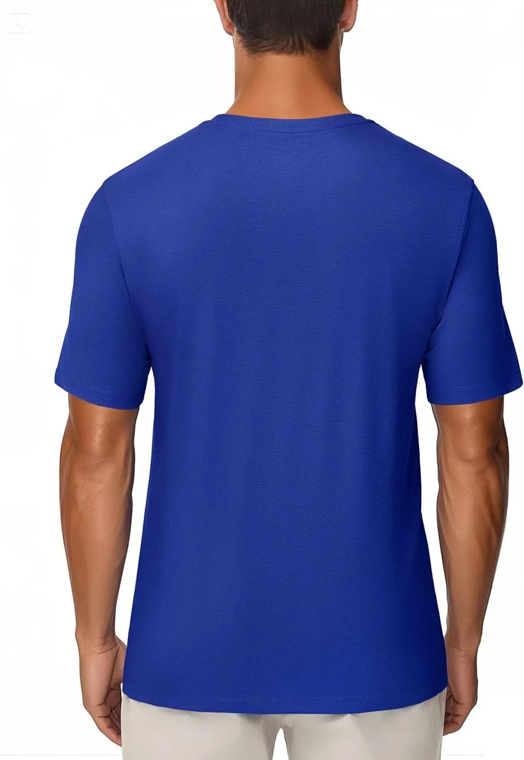 Cotrasen Men's T-Shirts Cotton Short Sleeve T Shirts for Men UPF 50  Moisture Wicking T-Shirt Casual Crew Neck Pocket Tee