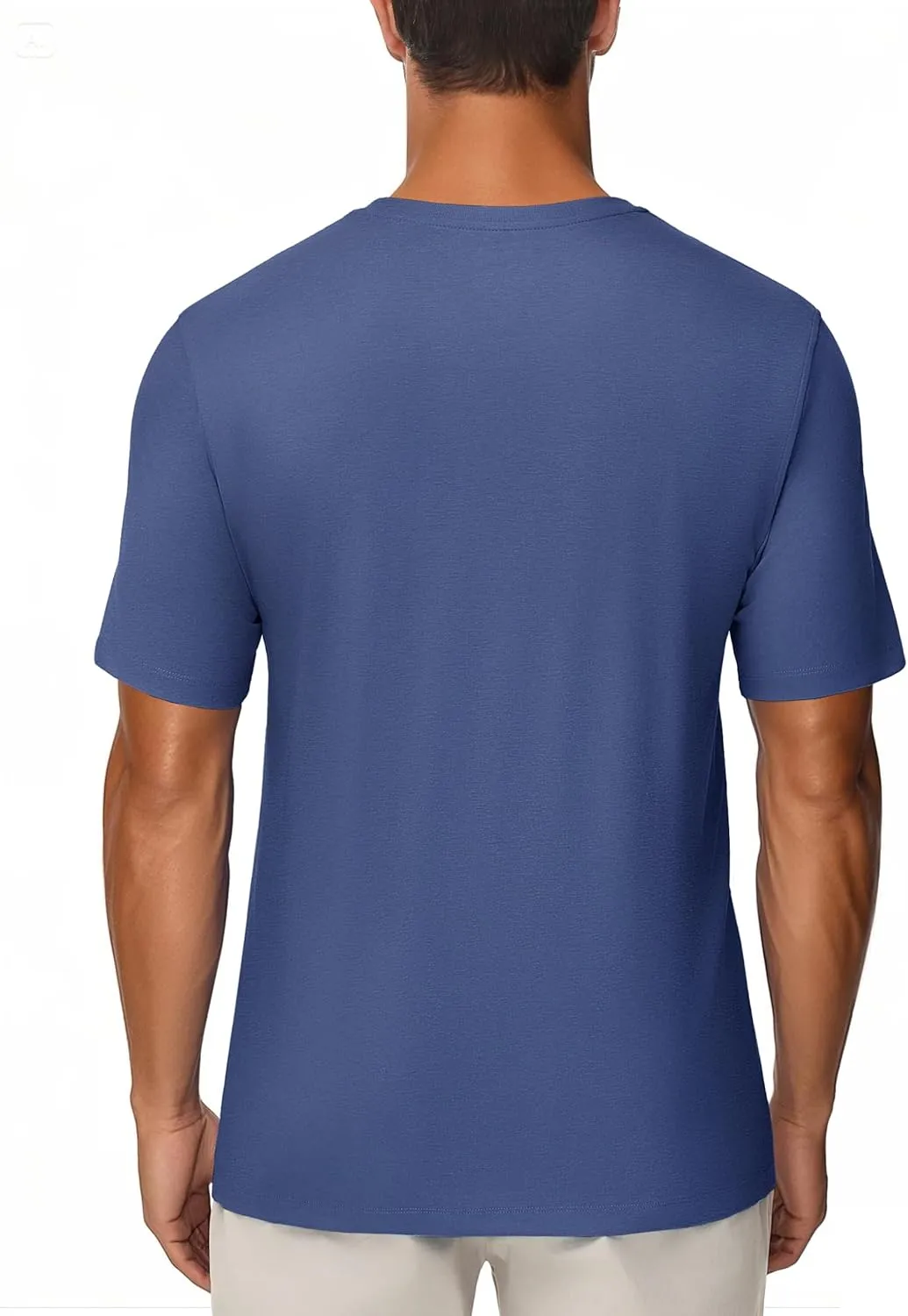 Cotrasen Men's T-Shirts Cotton Short Sleeve T Shirts for Men UPF 50  Moisture Wicking T-Shirt Casual Crew Neck Pocket Tee