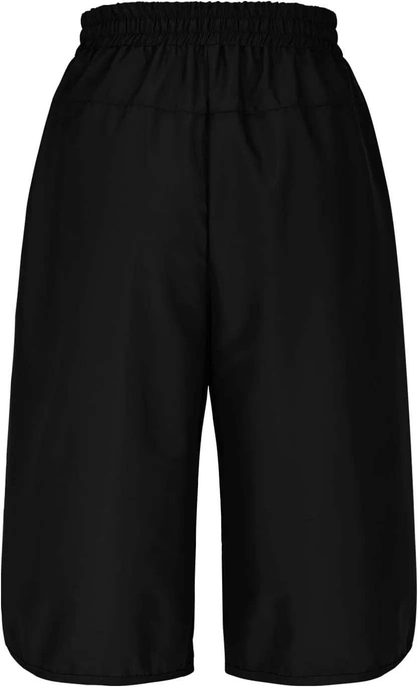Cropped Trousers Women Summer Capri Pants with Pocket Loose Wide Leg Pant High Waist Sports Yoga Running Hiking Bottoms
