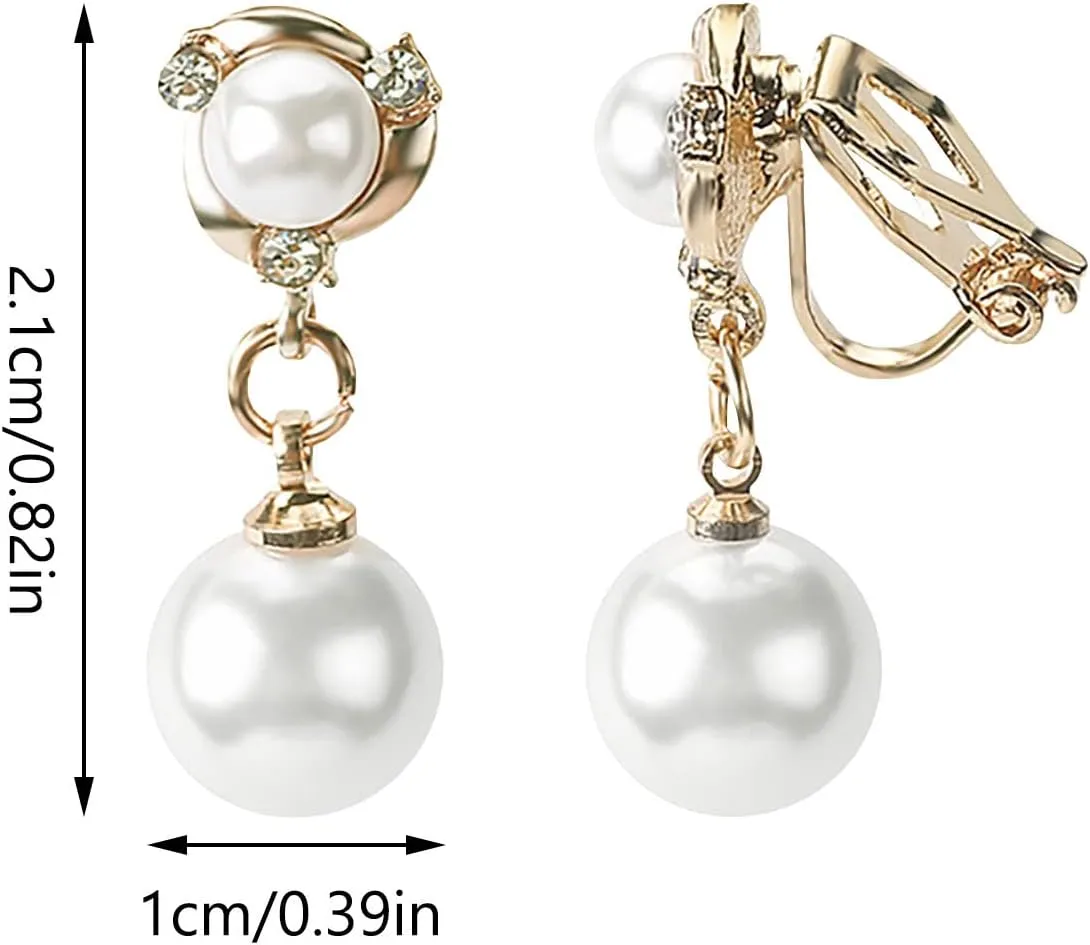 Dangle Stud Pearl Earrings for Women,925 Sterling Sliver Pearl Drop Earrings Party Birthday Jewelry Gifts for Mom Girlfriend