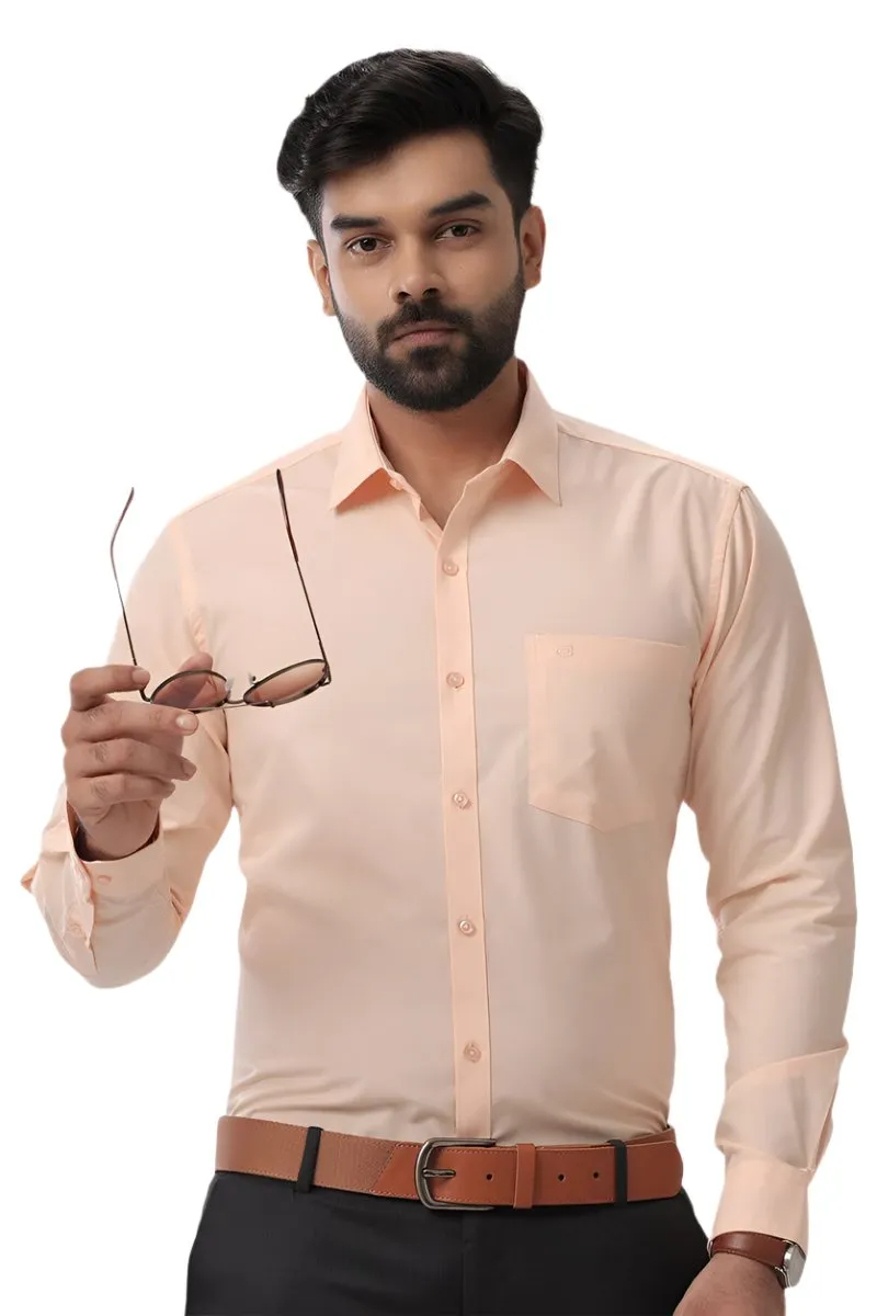 Denmark - Light Orange Formal Shirts for Men | Ariser