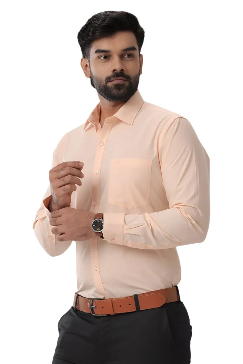 Denmark - Light Orange Formal Shirts for Men | Ariser