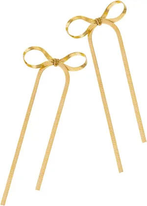 Didiseaon 1 Pair Bow Dangle Earrings for Women Fashion Statement Jewelry Minimalist Elegant Design for Any Occasion Unique Exquisite Fashion Earrings
