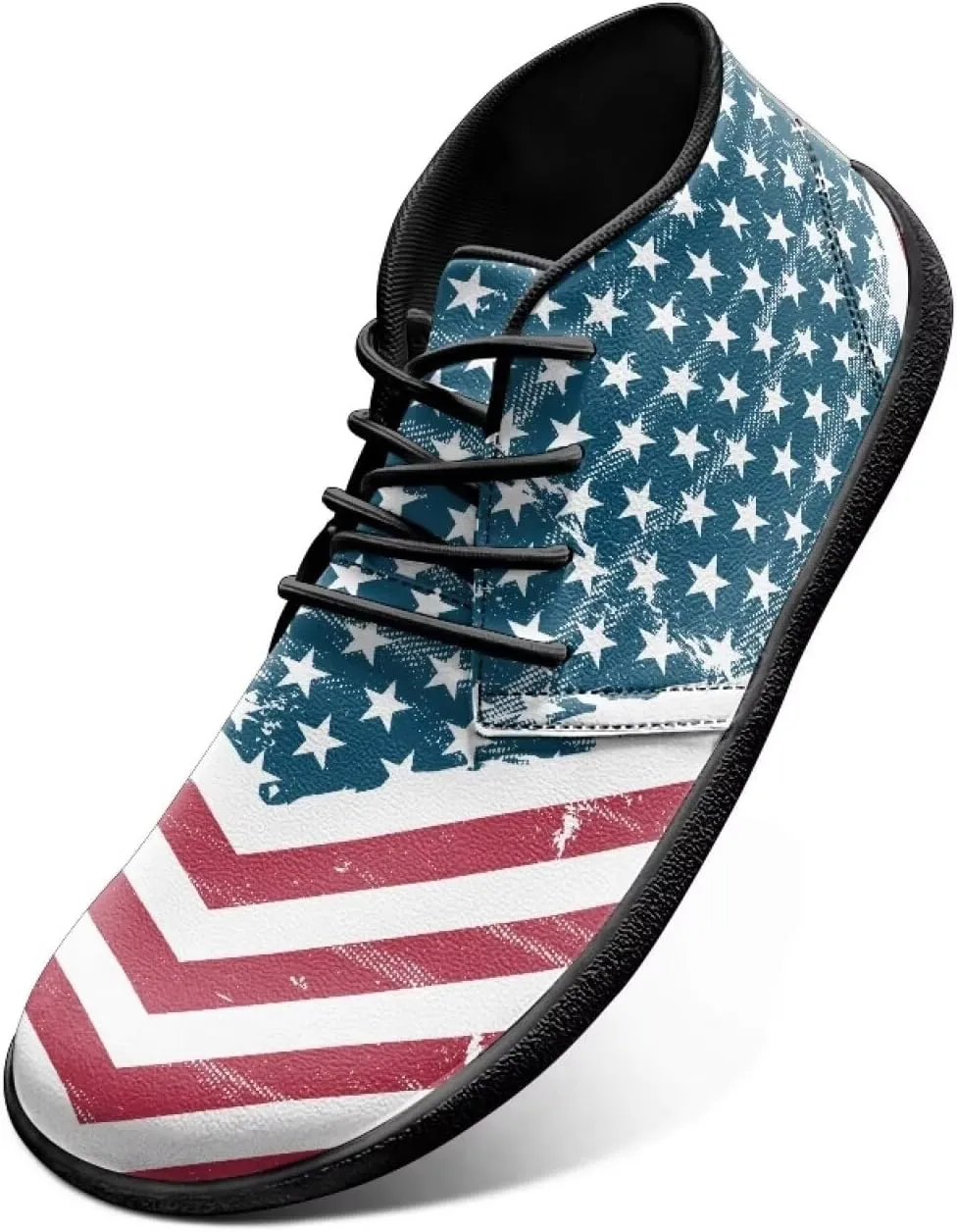 Doojoayie Wide Toe Box Sneakers Women Mens Barefoot Shoes with PU Leather for Travel